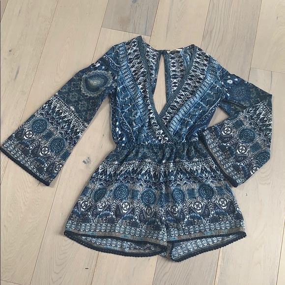 illa illa long sleeve patterned romper - Picture 3 of 3